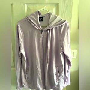 32 Degrees Cool- ladies zip front light weight hoodie Size Lg in palelavender.